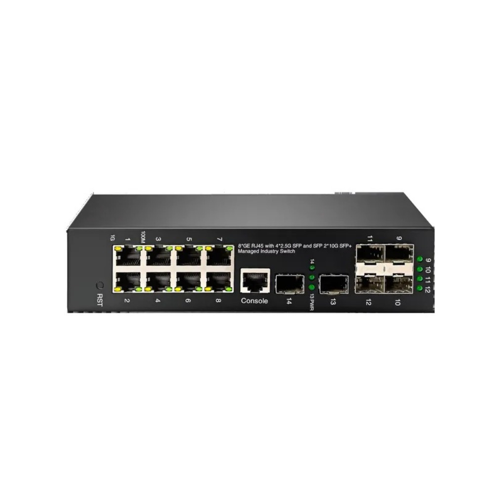 Sfp+ 10G Managed Switch 8 Port - สวิตช์ PoE แบบจัดการได้ระดับอุตสาหกรรม 10G มาพร้อมพอร์ต 8