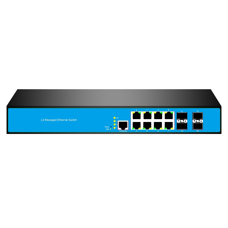 Sfp+ 10G Managed Switch 8 Port - สวิตช์เครือข่ายแบบจัดการ L3 12 พอร์ต 8/PoE 4/10G