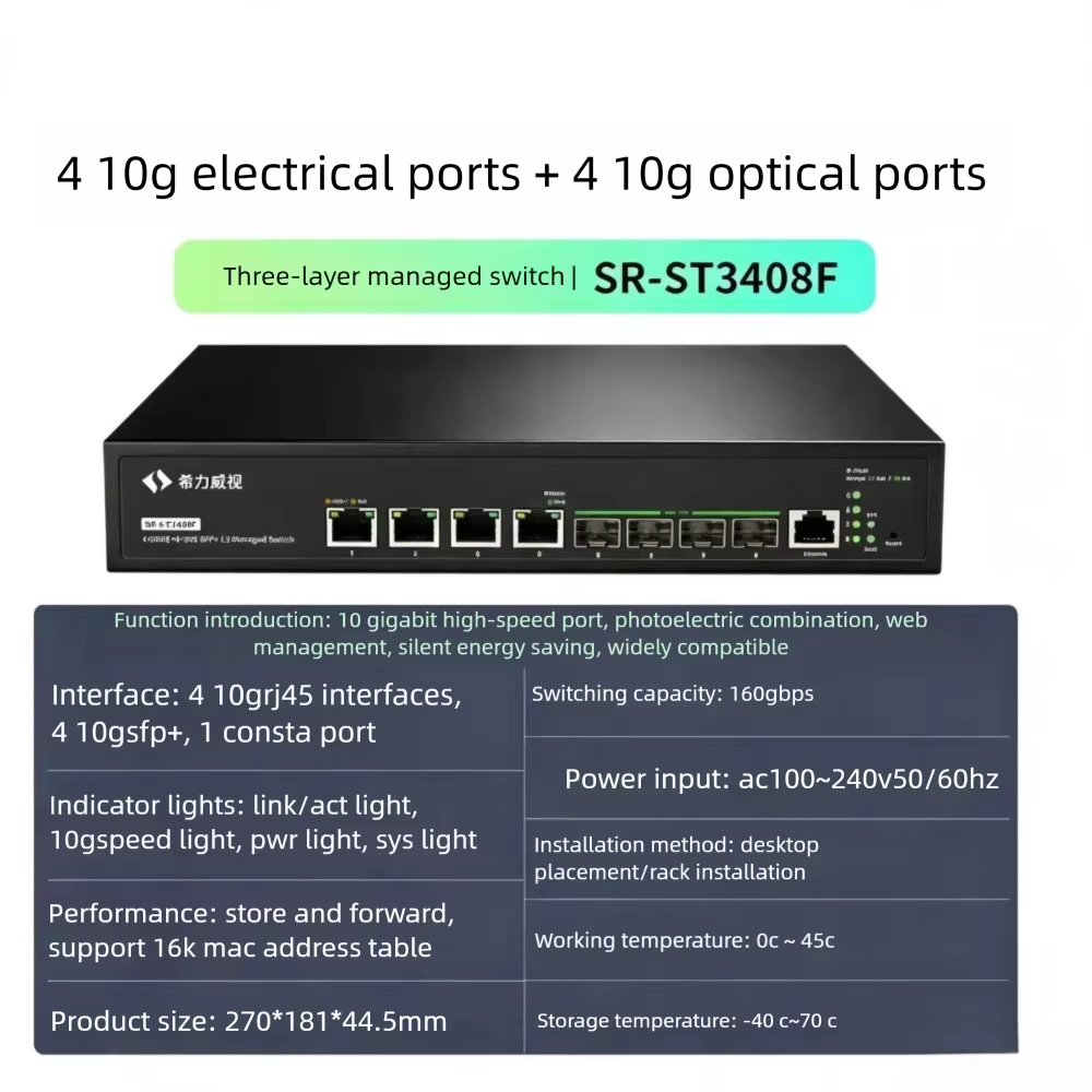 สวิตช์ไฟเบอร์ Sirivision 8 พอร - Sfp+ 10G Managed Switch 8 Port บทวิจารณ์และราคา