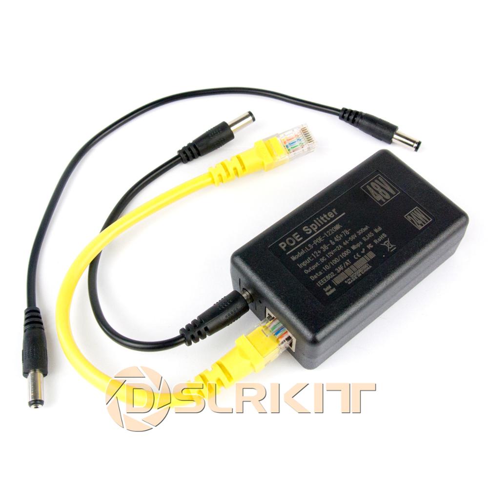 Gigabit 802.3at 24 วัตต์ Activ - Active Poe Splitter Gigabit 12V 2A บทวิจารณ์และราคา