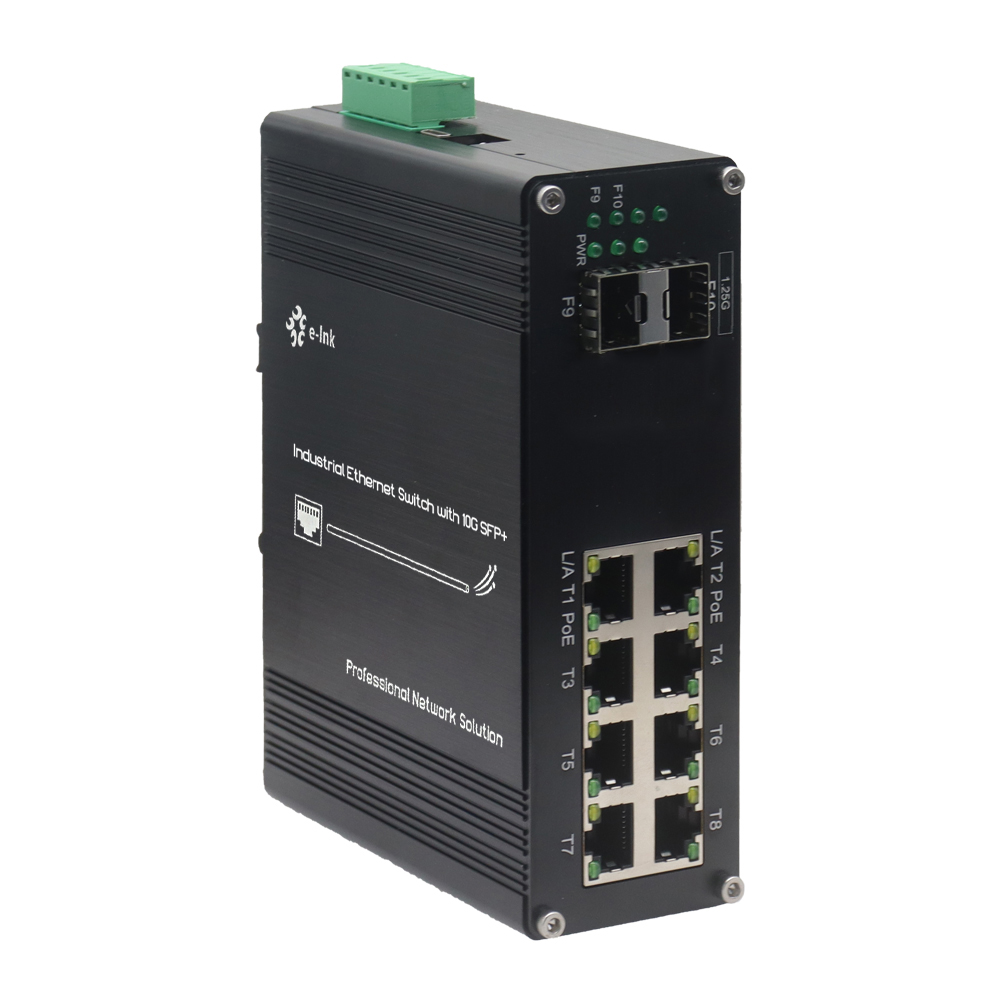 สวิตช์ไฟเบอร์อุตสาหกรรม 8 พอร์ - Managed Gigabit Poe Switch 8 Port 802.3At บทวิจารณ์และราคา